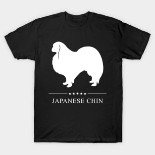 Japanese Chin Dog White Silhouette T-Shirt